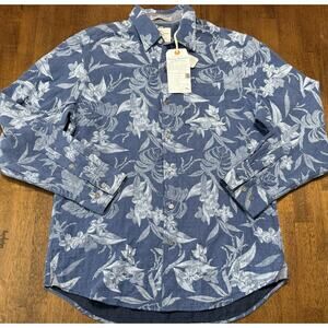 NWT Tommy Bahama Jeans Island Crafted Quiltland Tropical Print Shirt Mens Small